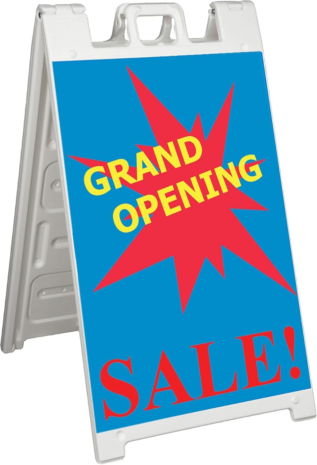 Plasticade Signicade Deluxe A Frame Sidewalk Curb Sign Portable Folding Double S