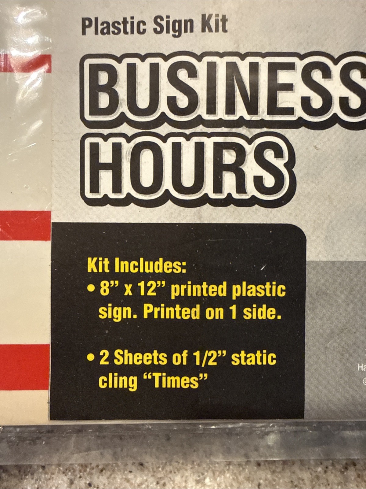 COSCO Lightweight 8&Prime; x 12&Prime; Business Hours Sign Kit – Easy Setup for Businesses
