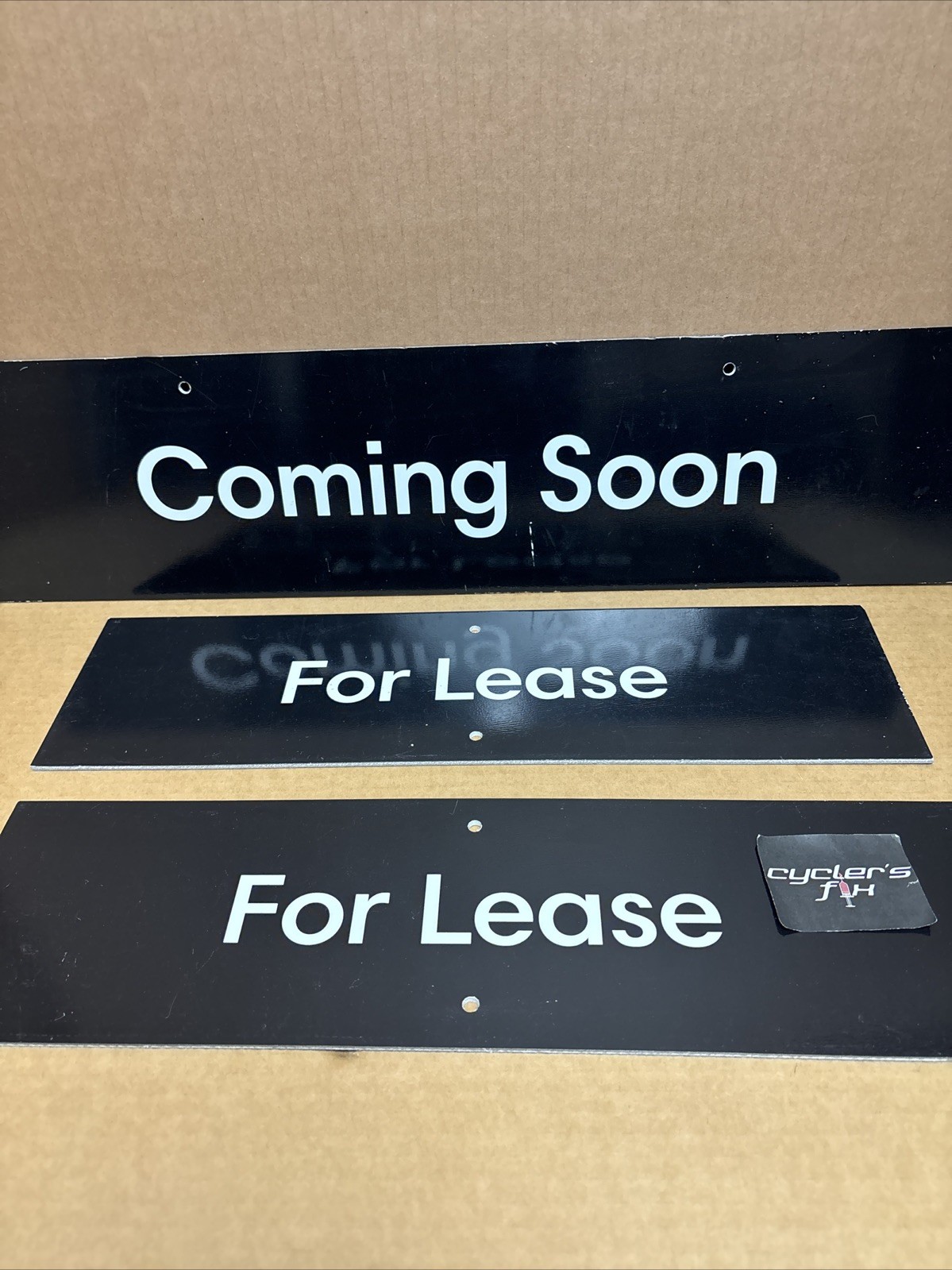 Lot (3) Mix “Coming Soon” & “For Lease” Real Estate Property Banner Signs Agent