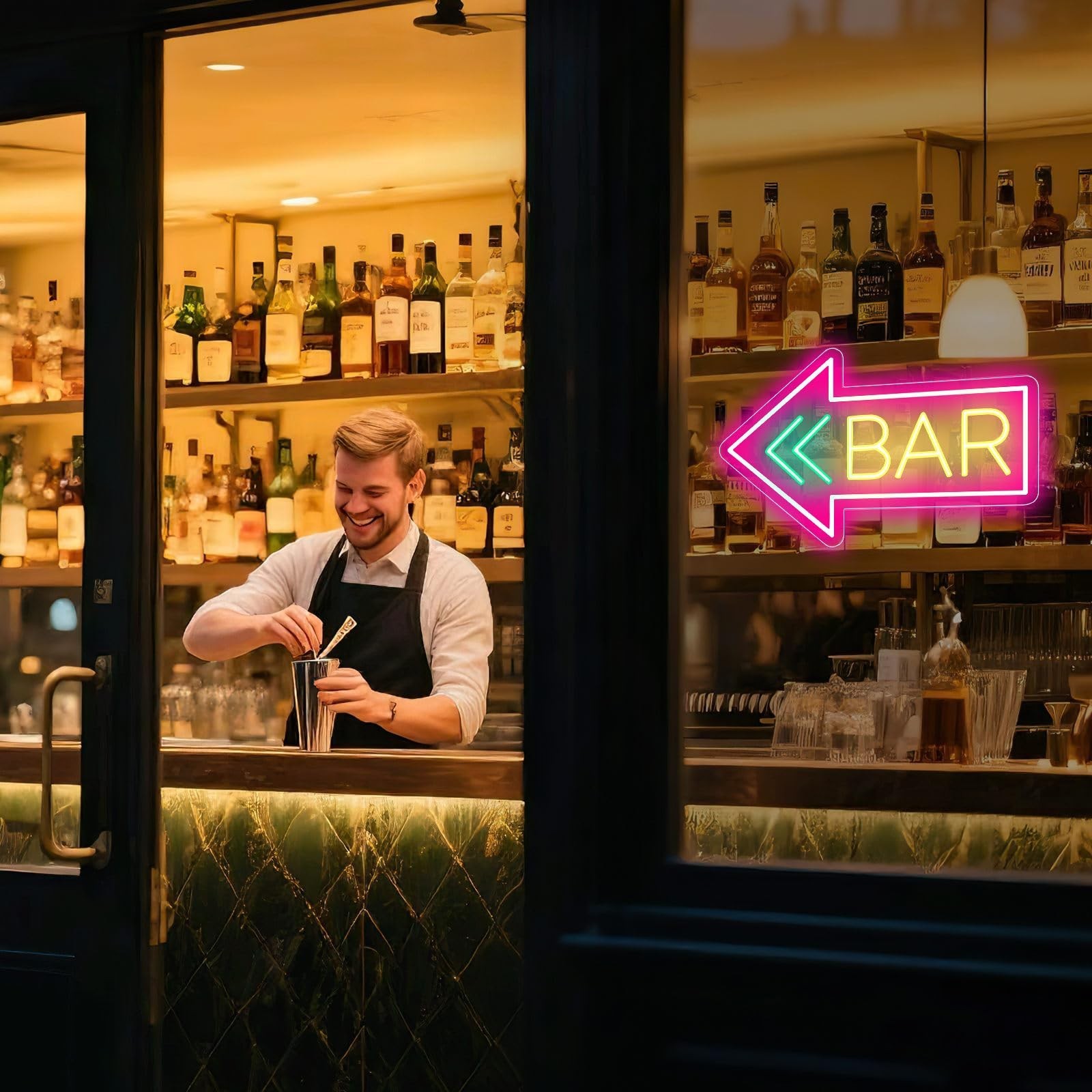 Led Neon Bar Signs for Home Wall Decor, Bar Light up Sign Decorations for Hom…