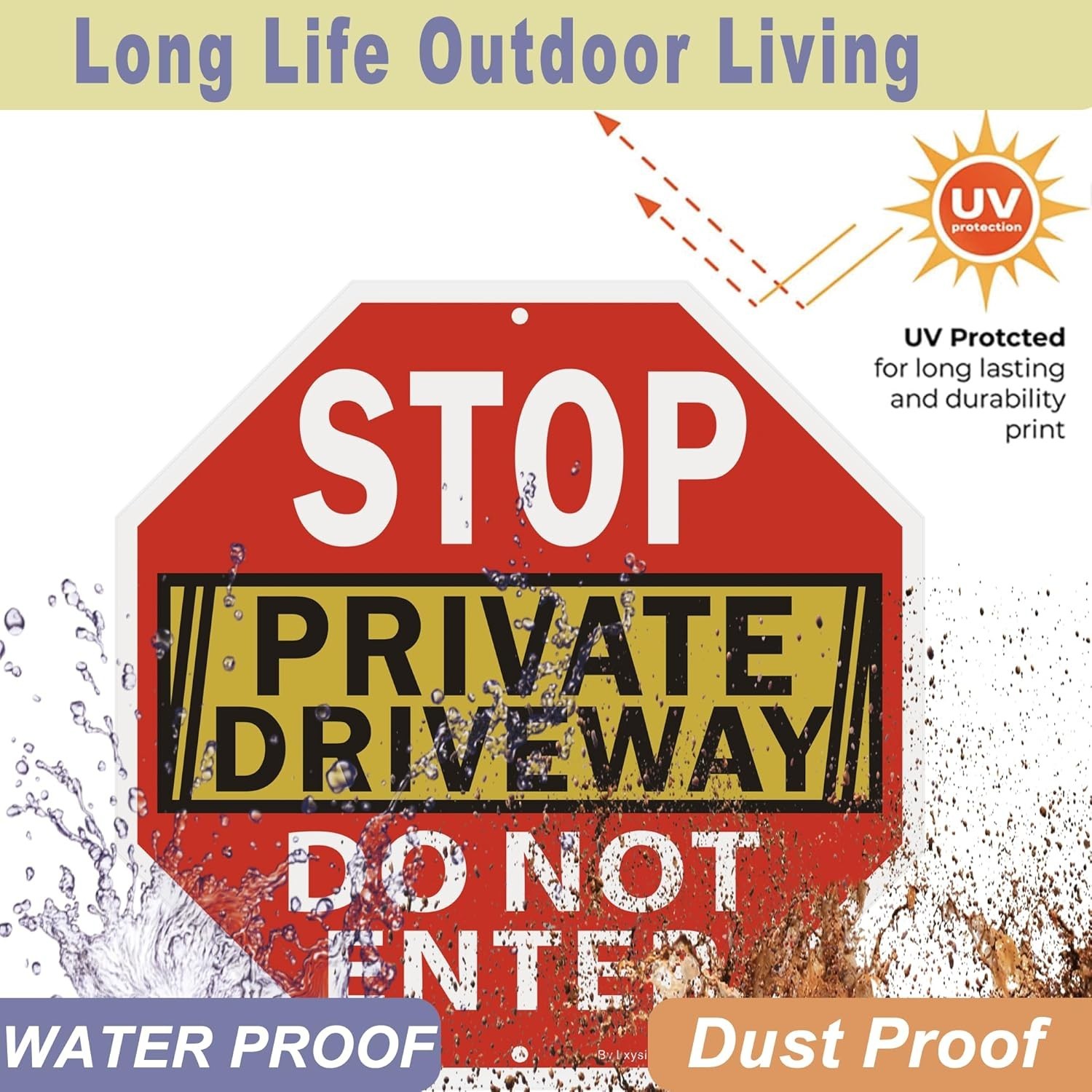 2 Stop Sign Do Not Enter Private Driveway Sign 12 X 12 Reflective Aluminum Sign