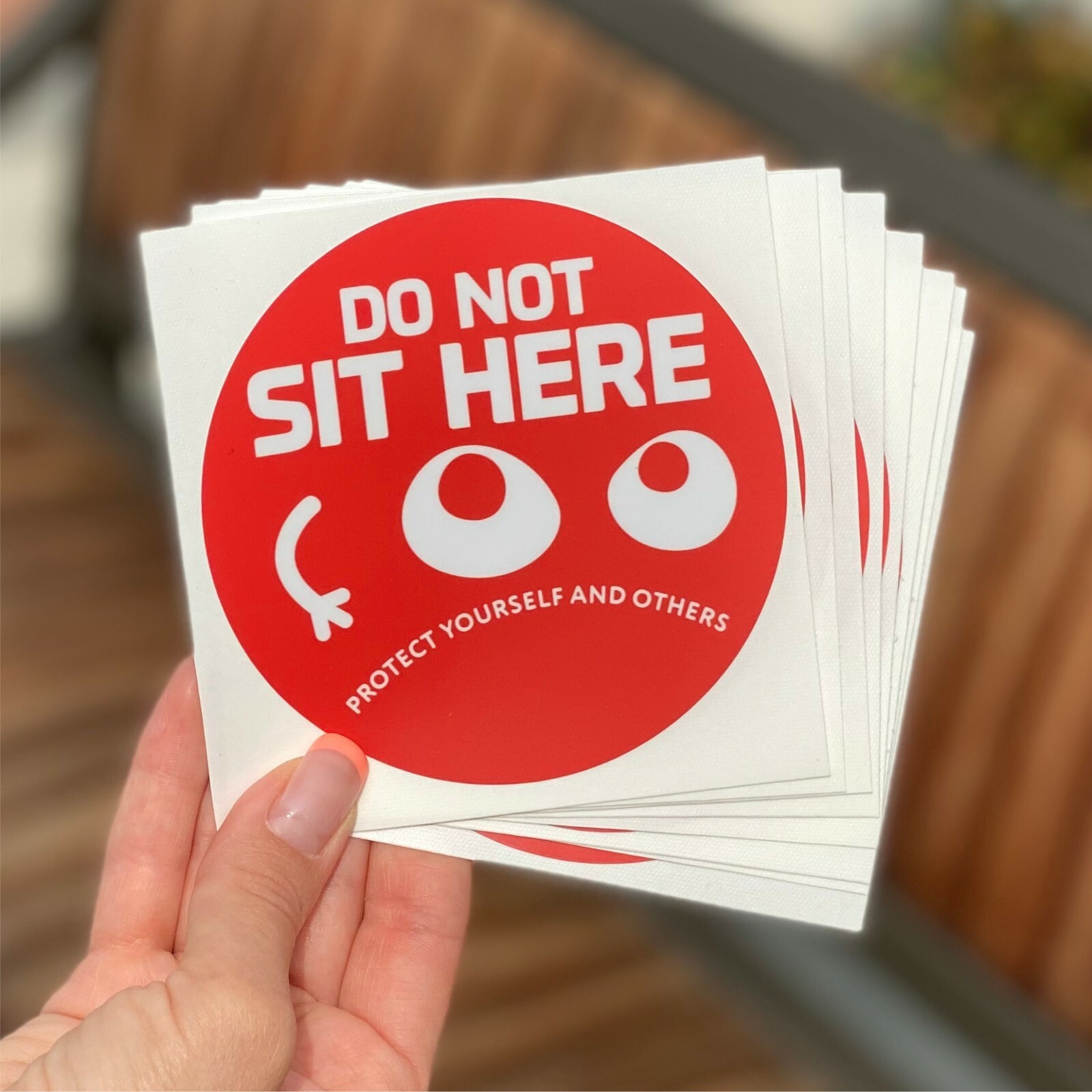 Do Not Sit Here Social Distancing Chair Sticker 4 Pack School Office Vinyl