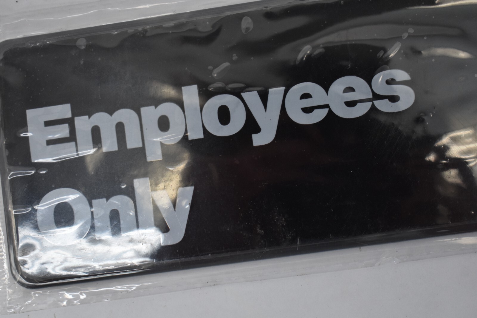 Lot of 10 Thunder Group Employees Only Information Signs w Symbols 9&Prime; x 3&Prime;