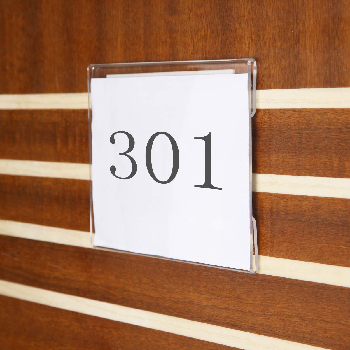 NIUBEE 4×6 inch Wall Mount Acrylic Sign Holder with Double Sided 4×6&Prime;, Clear