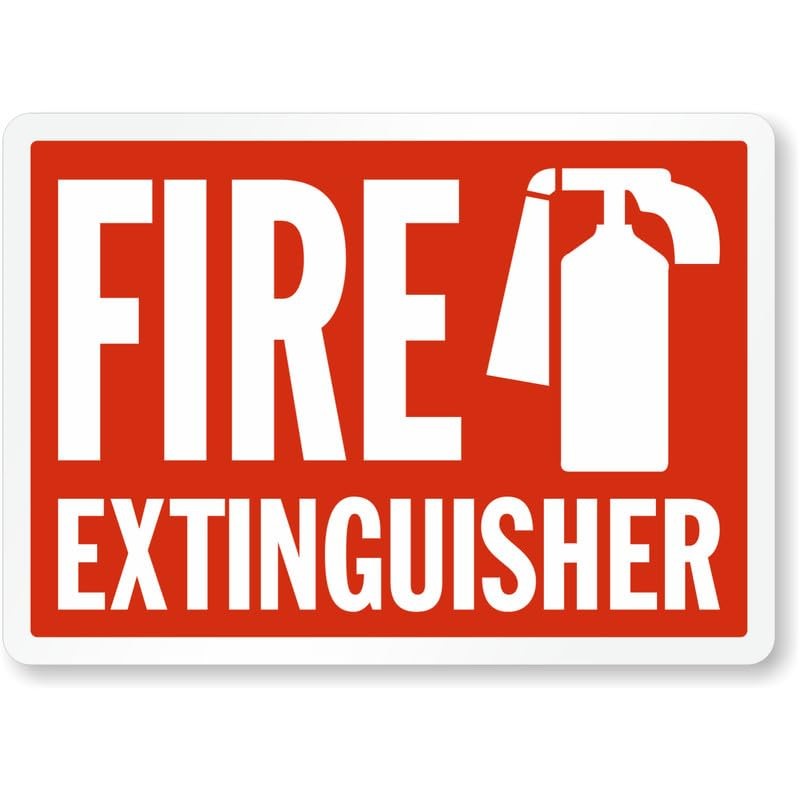 Fire Extinguisher Emergency Aluminum Weatherproof Sign b01614