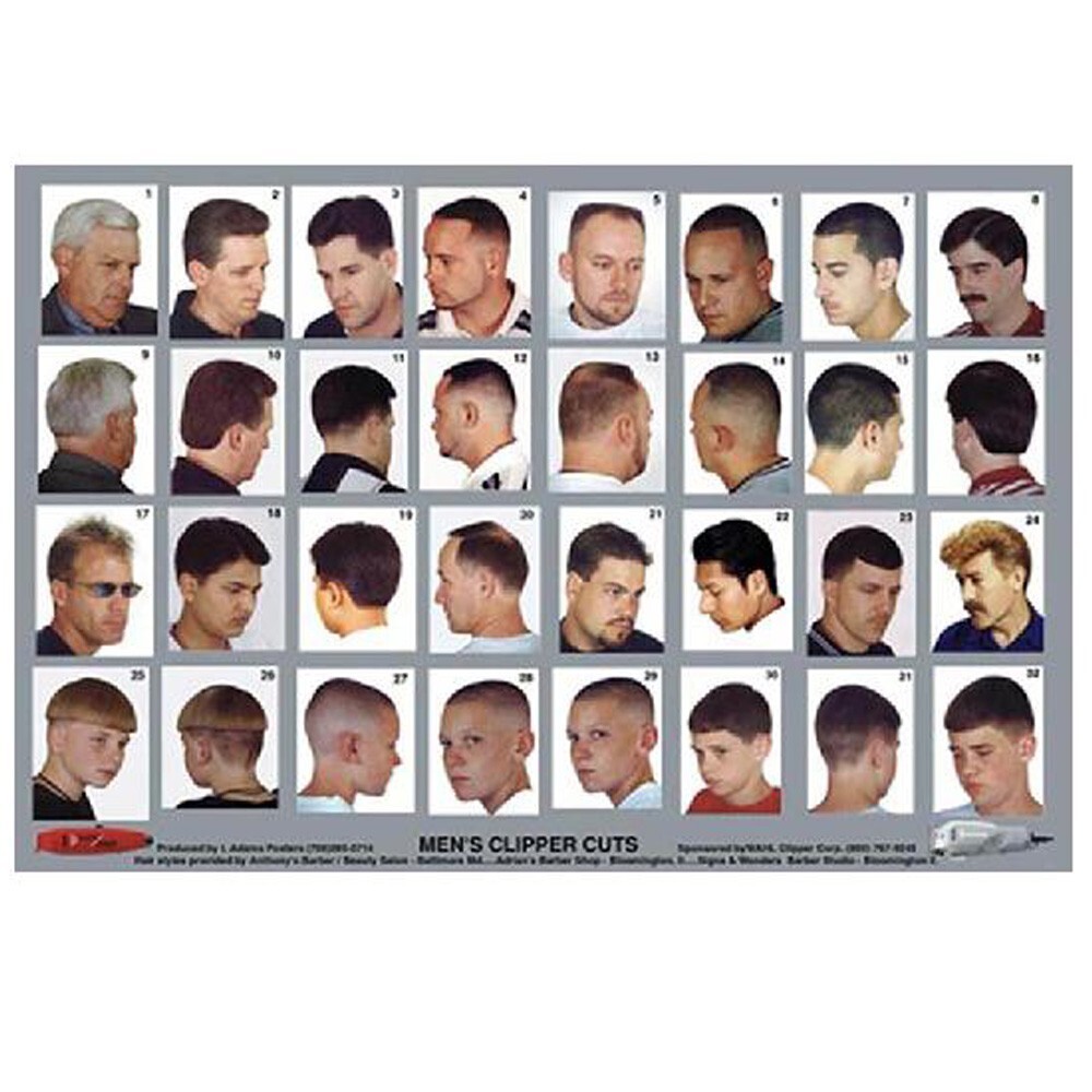 SI-12-20GM BARBER SALON BEAUTY SPA 24&Prime;X36&Prime; HAIR STYLE CUT DESIGN POSTER MEN