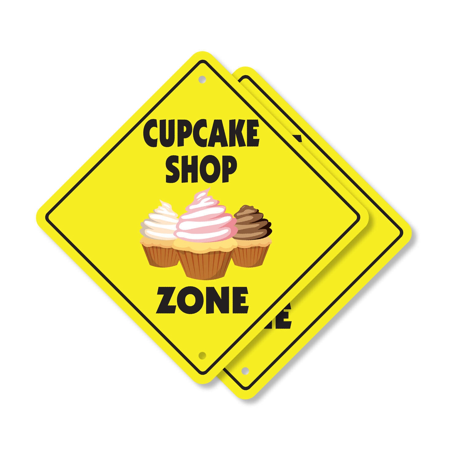 Cupcake Shop Plastic Street Sign Crossing Xing Gift Novelty Funny