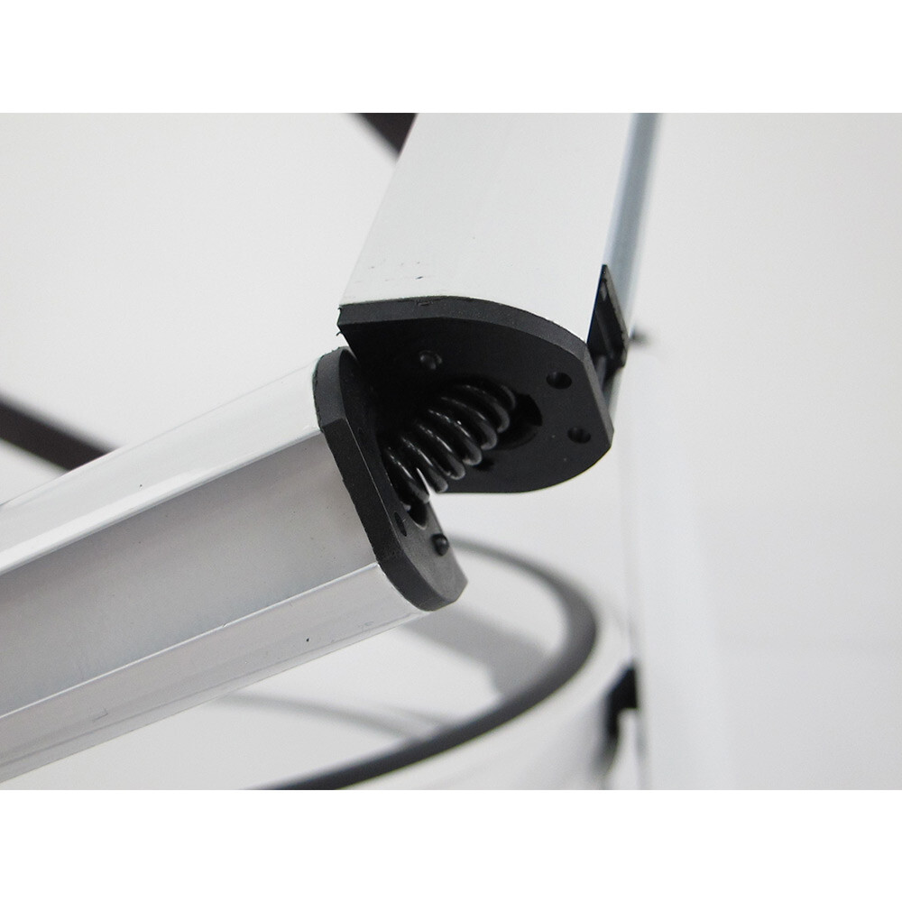 81.1in Portable Round Twist Display Counter with Top Light Clear Magnetic Panels