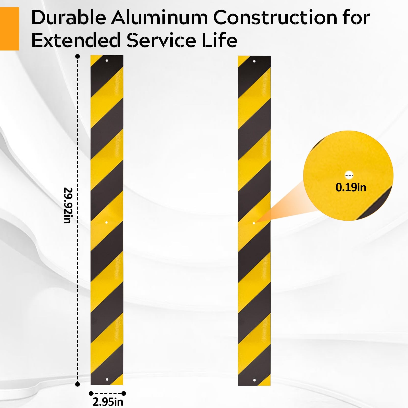 6 Pcs 30×3 Inch Reflective Sign Post Panels Aluminum Reflectors for Post