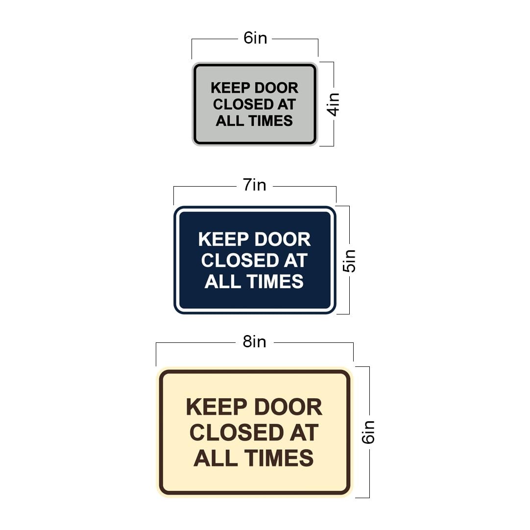 Classic Framed Keep Door Closed At All Times Sign Red – Small 2 Pack
