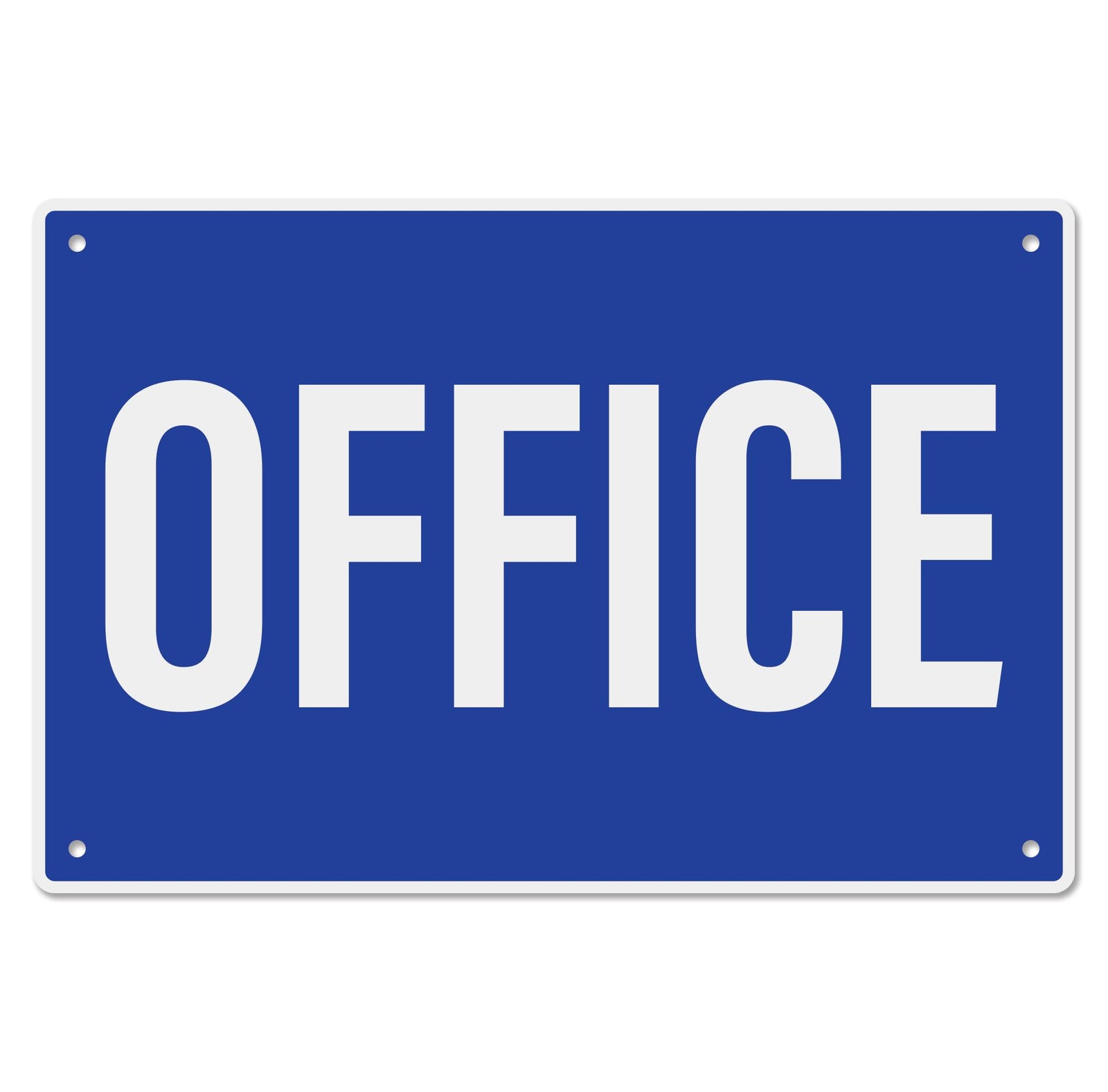 Office Sign Rust-free Aluminum 12×8 Inch Mounting Holes Business Wall Decor