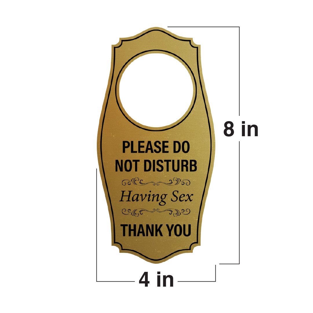 Signs ByLITA Please Do Not Disturb. Having Sex. Thank You Door Hanger