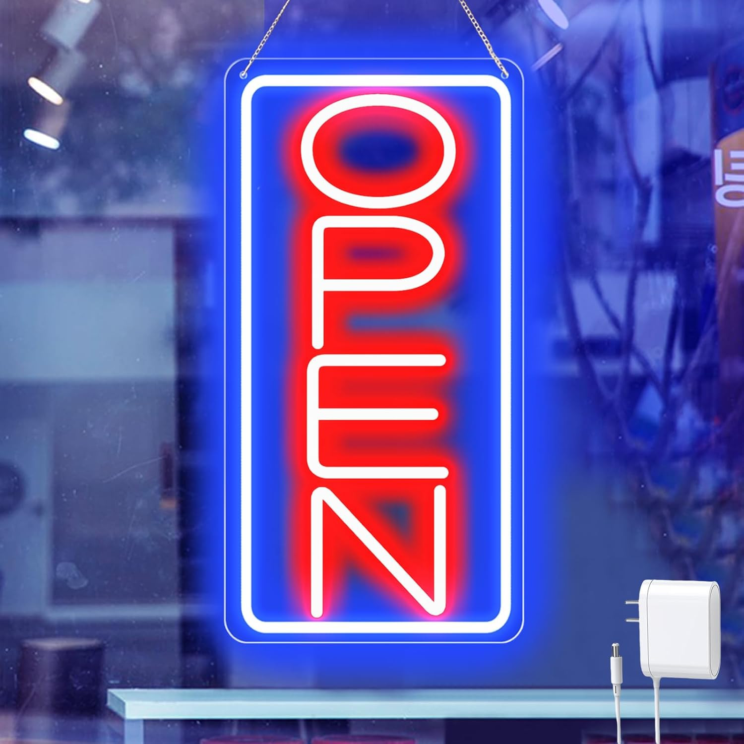 22&Prime; X 11&Prime; Led Neon Open Signs for Business 12V/2A Ultra Bright Led Neon Open Sig