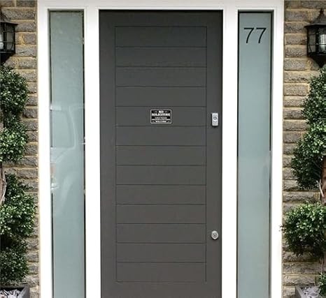 No Soliciting Sign – Durable Frosted Acrylic, Easy Install for Home & Business