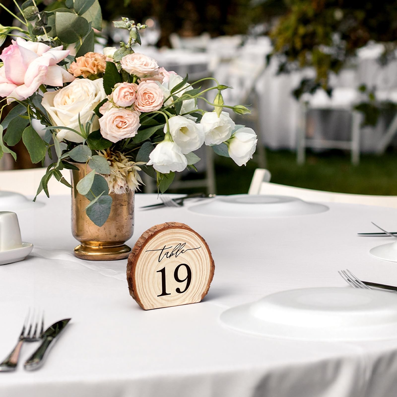 31 Pcs Wooden Wedding Table Numbers 1-30, Wooden Restaurant Table Numbers Cen…