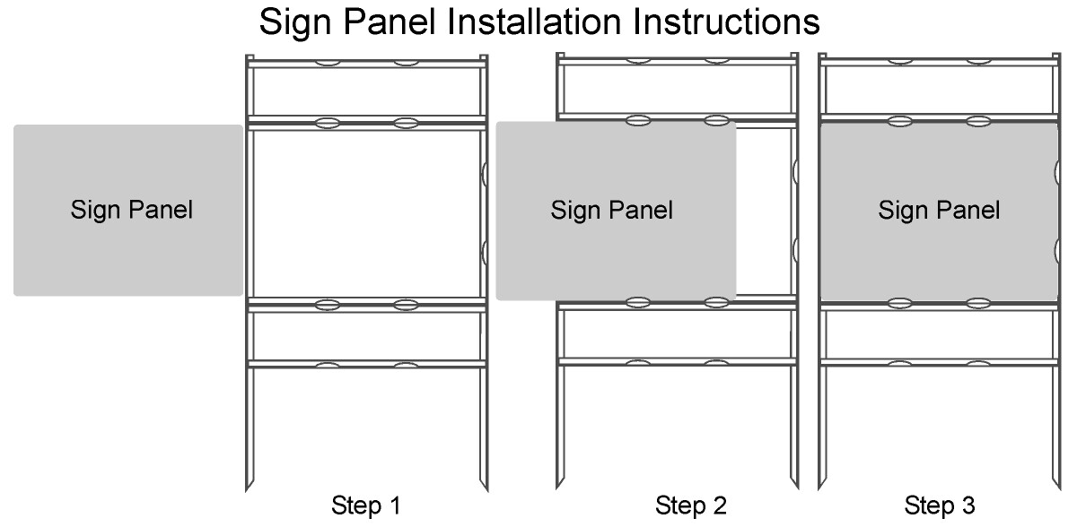 Real Estate Yard Sign Metal Frame, 18 x 30 Slide-In (2) Rider, Black (Pack of 1)