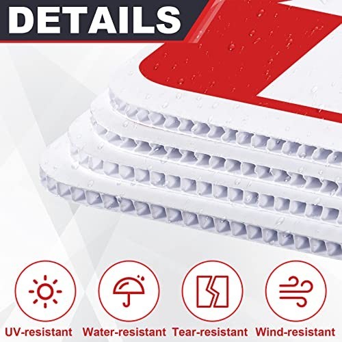 Open House Kit – 21 Directional Signs with Stakes for Real Estate Agents, Weathe