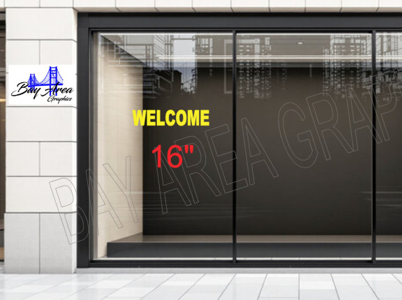 WELCOME Vinyl Decal Storefront Window Sign Business Door ORACAL 651
