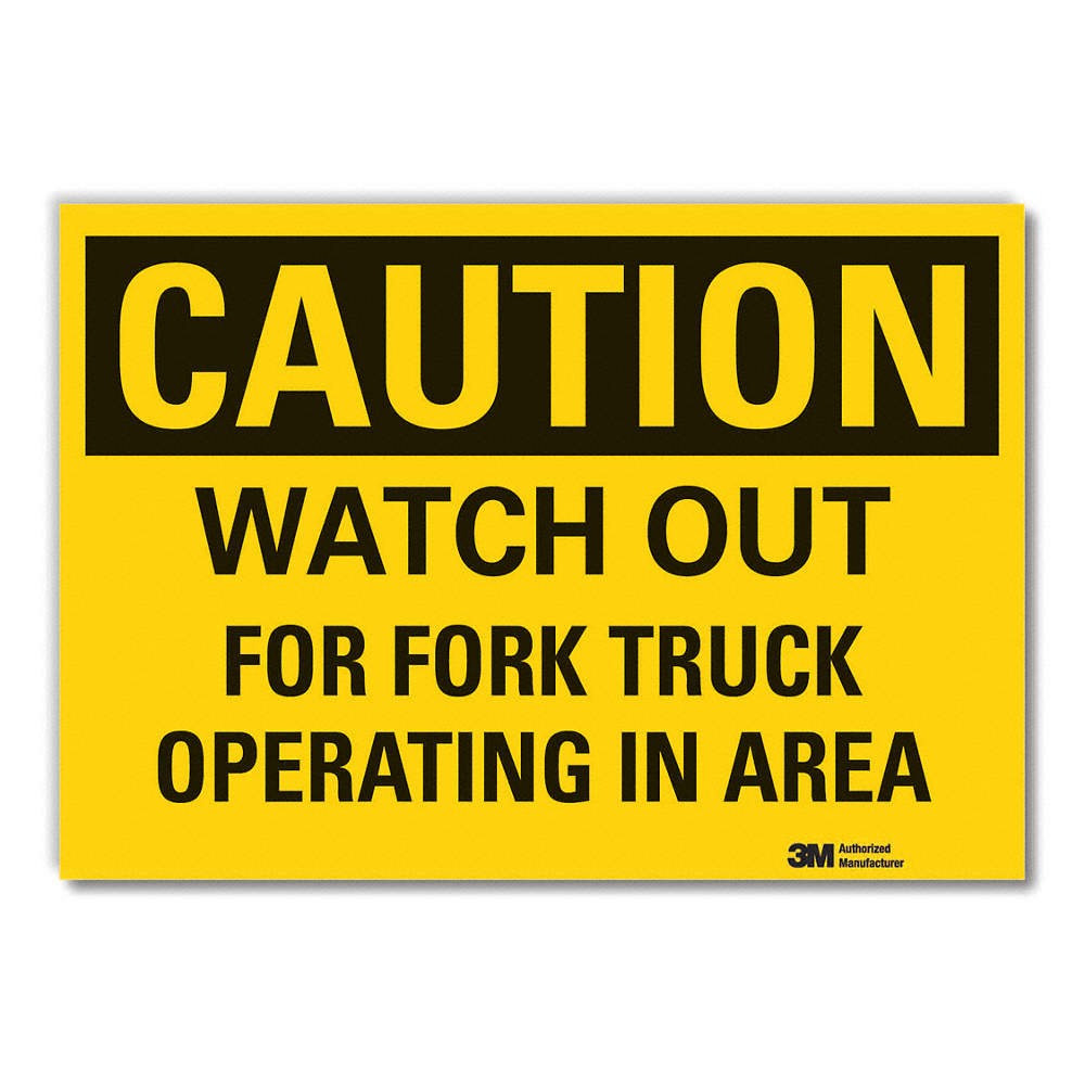 LYLE LCU3-0391-ED_14x10 Caution Sign,10inx14in,Non-PVC Polymer 456H39