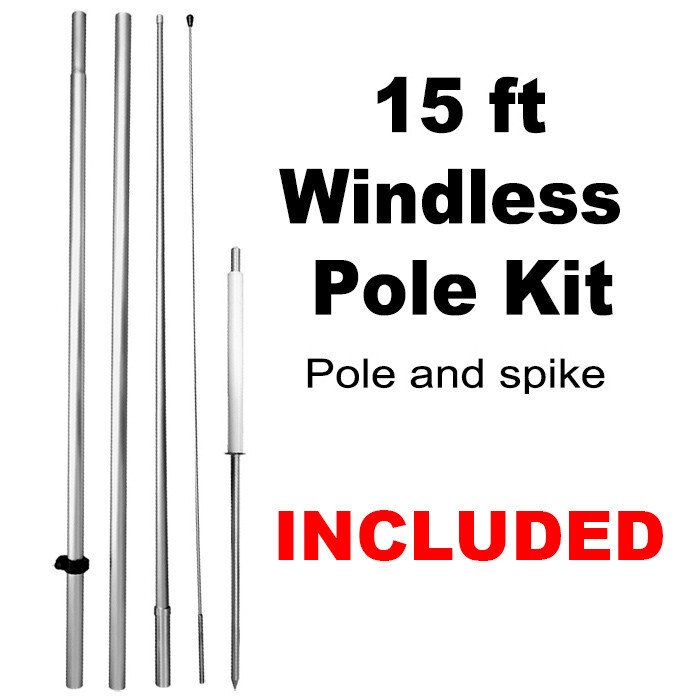 LEMON SHAKE UPS Windless Swooper Flag Kit 15 Ft Tall Feather Banner Sign yb-h