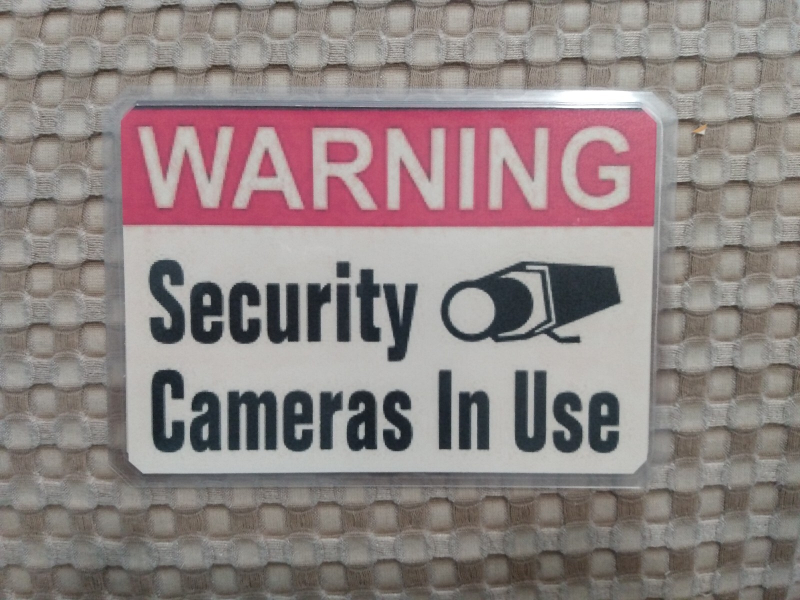 You Are On Camera 5&Prime; x 7&Prime; Plastic Laminated warning video surveillance