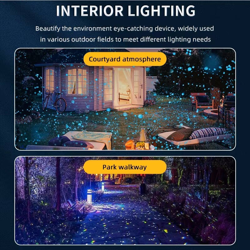 10W-30W Green Outdoor Waterproof Moving Firefly Laser Projector Lights fr Garden