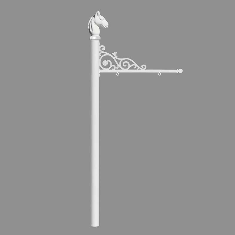 Real Estate Sign Post, REPST-001-WHT, Qualarc, Real Estate Sign Post Horse Head