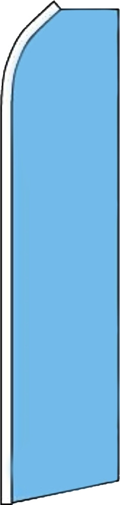 LIGHT BLUE SOLID COLOR FLUTTER FLAG Tall Curved Top Event Feather Swooper Banner