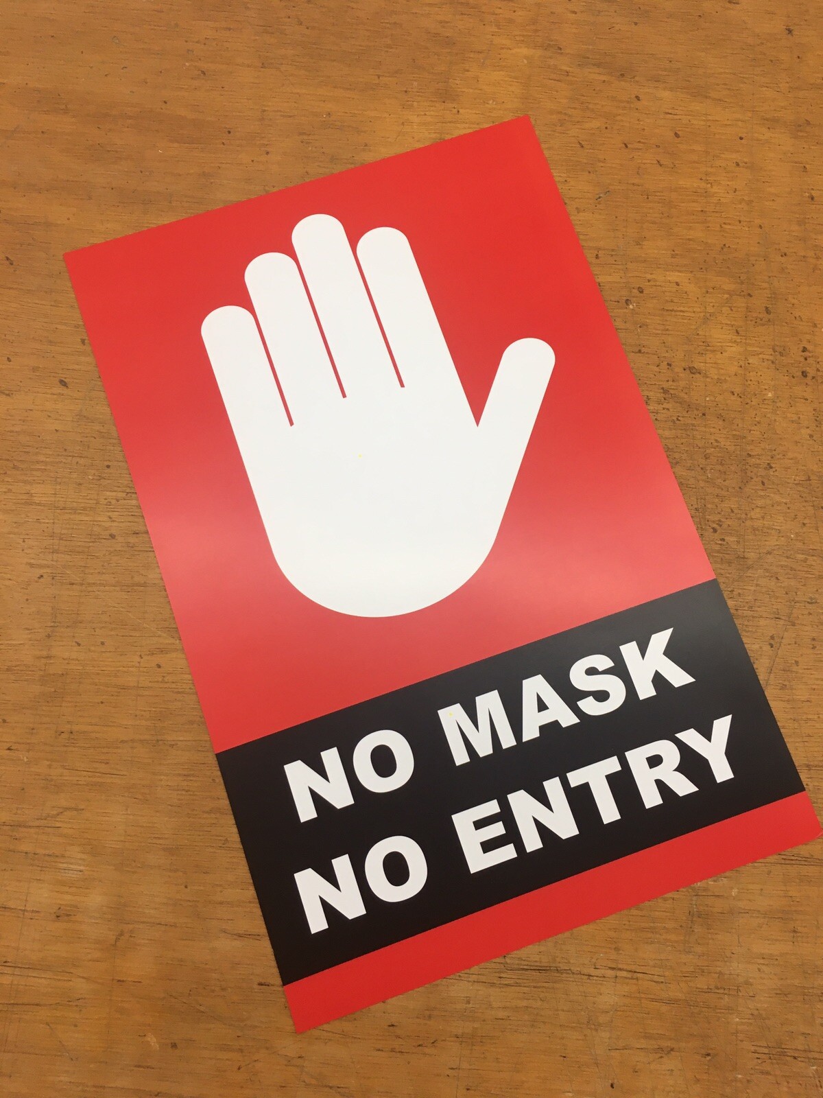NO MASK NO ENTRY POSTER SIGN 11X17 2 Pack NEW SOCIAL HEALTH 19COVID