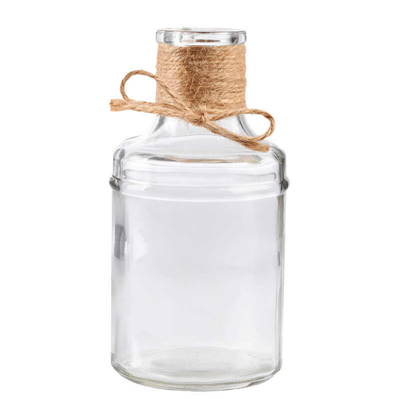Jute Embellished Glass Apothecary Bottle | 3 Pieces