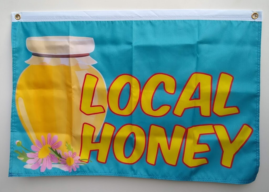 LOCAL HONEY FLAG 2x3ft flag, vertical banner