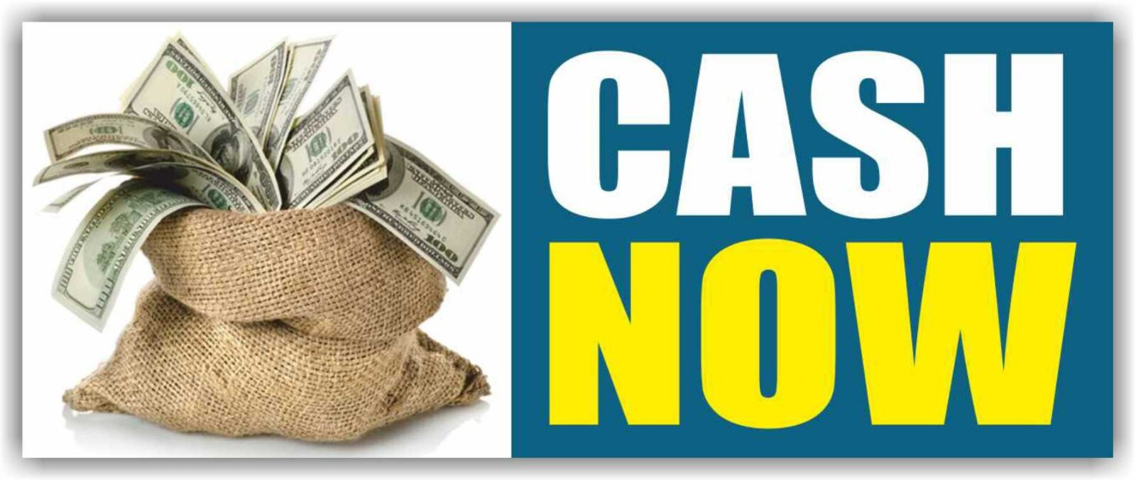 CASH NOW Advertising Banner Vinyl Mesh Sign pawn loans finance trade gold store