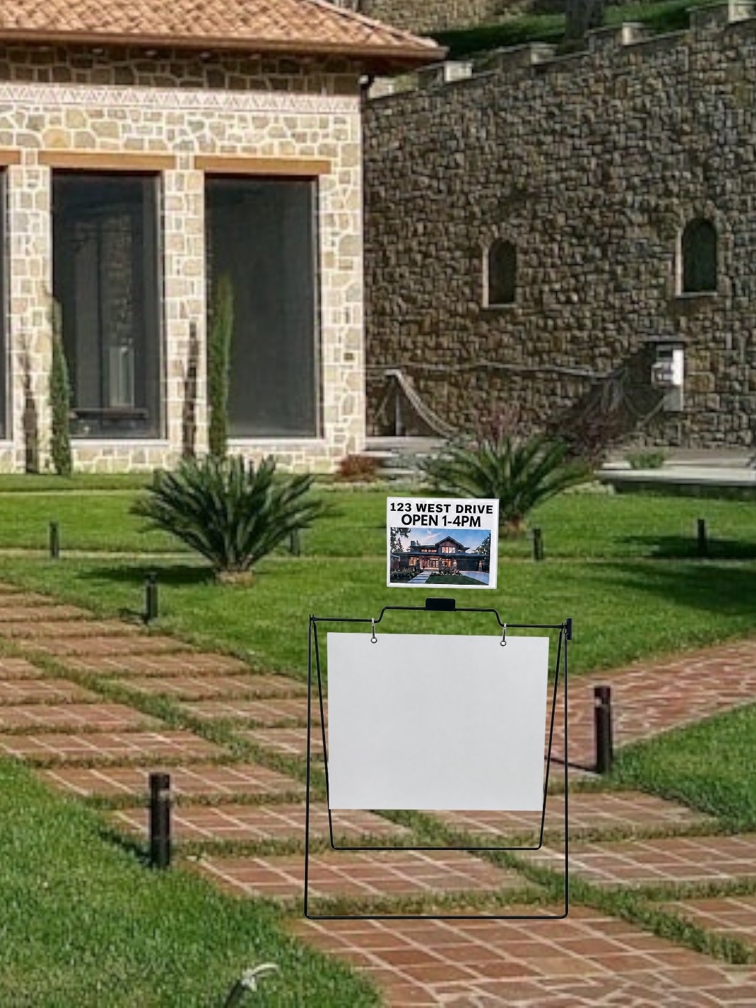 A-Frame Sidewalk Sign Rider Topper Magnetic Double-Sided Holds 8.5×11 Inserts