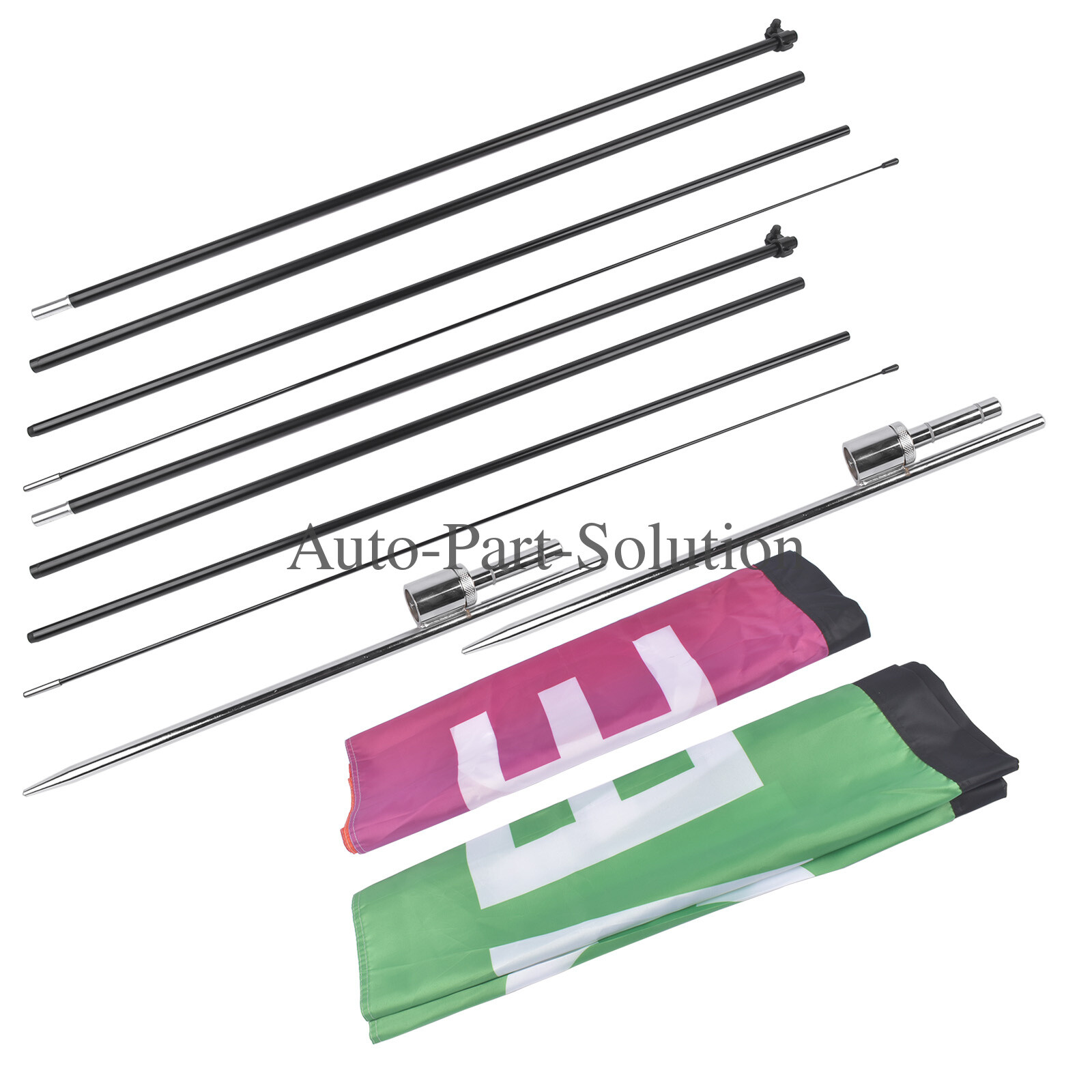 2/3/4-Piece Advertising Flagpole Stand Open Feather Flags with Pole Kit