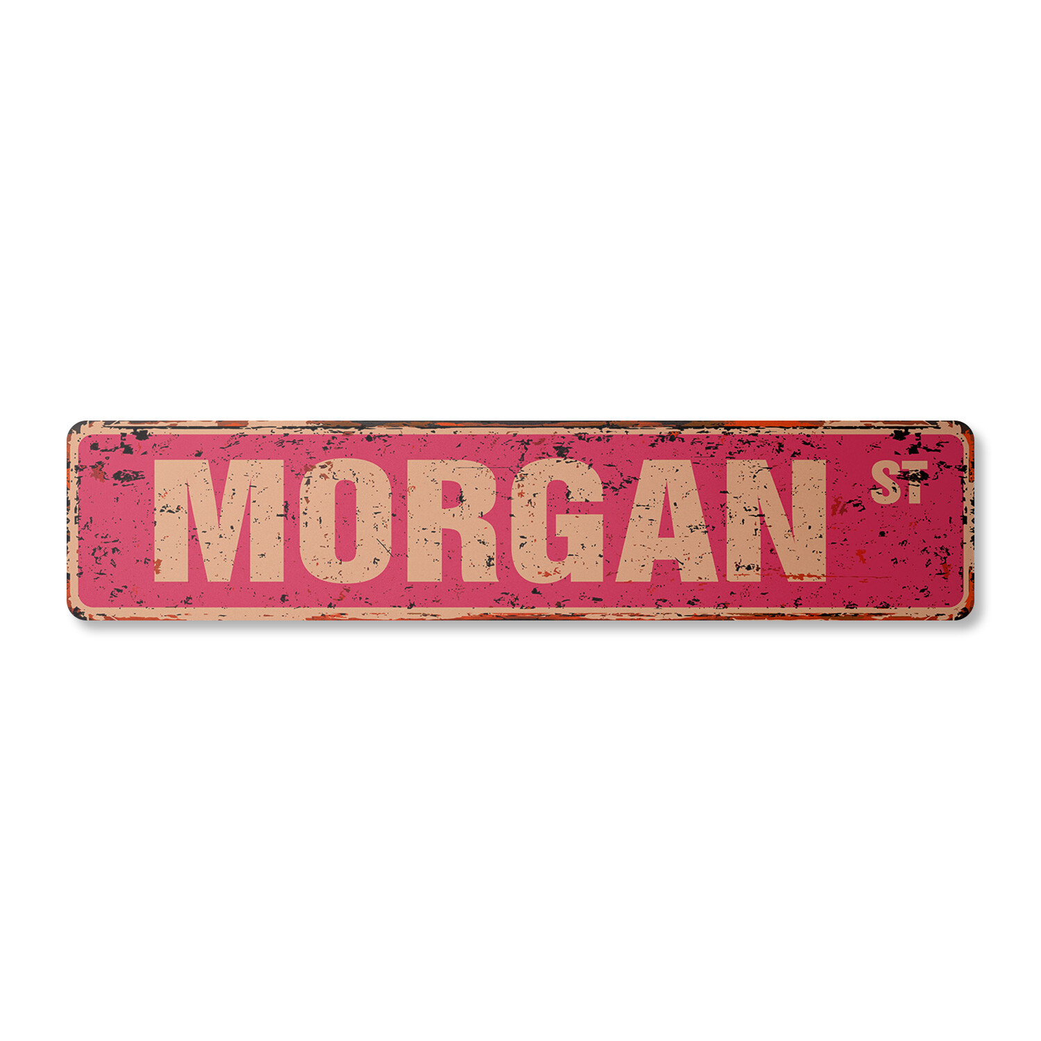 MORGAN Vintage Street Sign Childrens Name Room Metal Sign