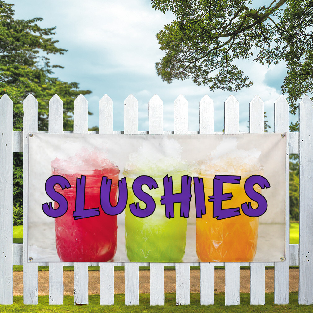 Vinyl Banner Multiple Sizes Slushies Outdoor Advertising Printing D Outdoor