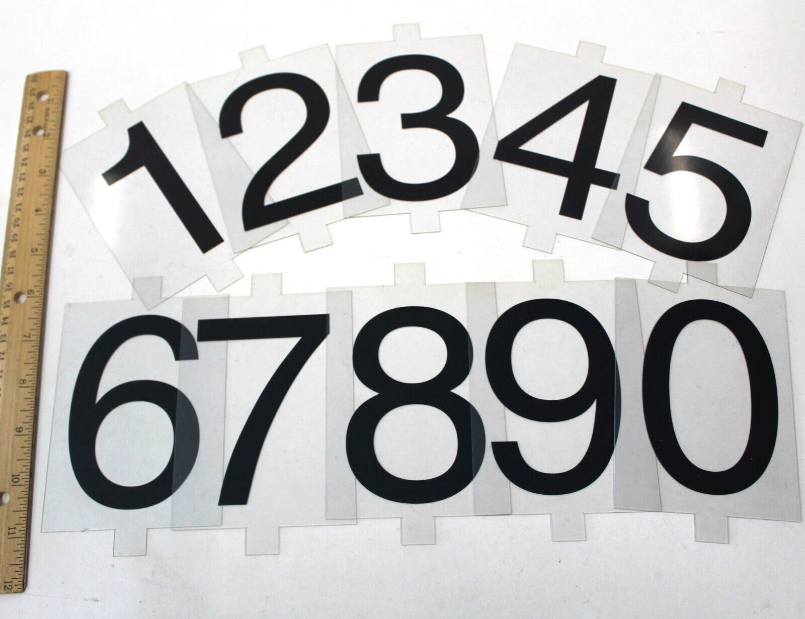 37 Plastic Outdoor Sign Board Numbers – 4&Prime; Numbers on 4 3/4&Prime; Clear Plastic