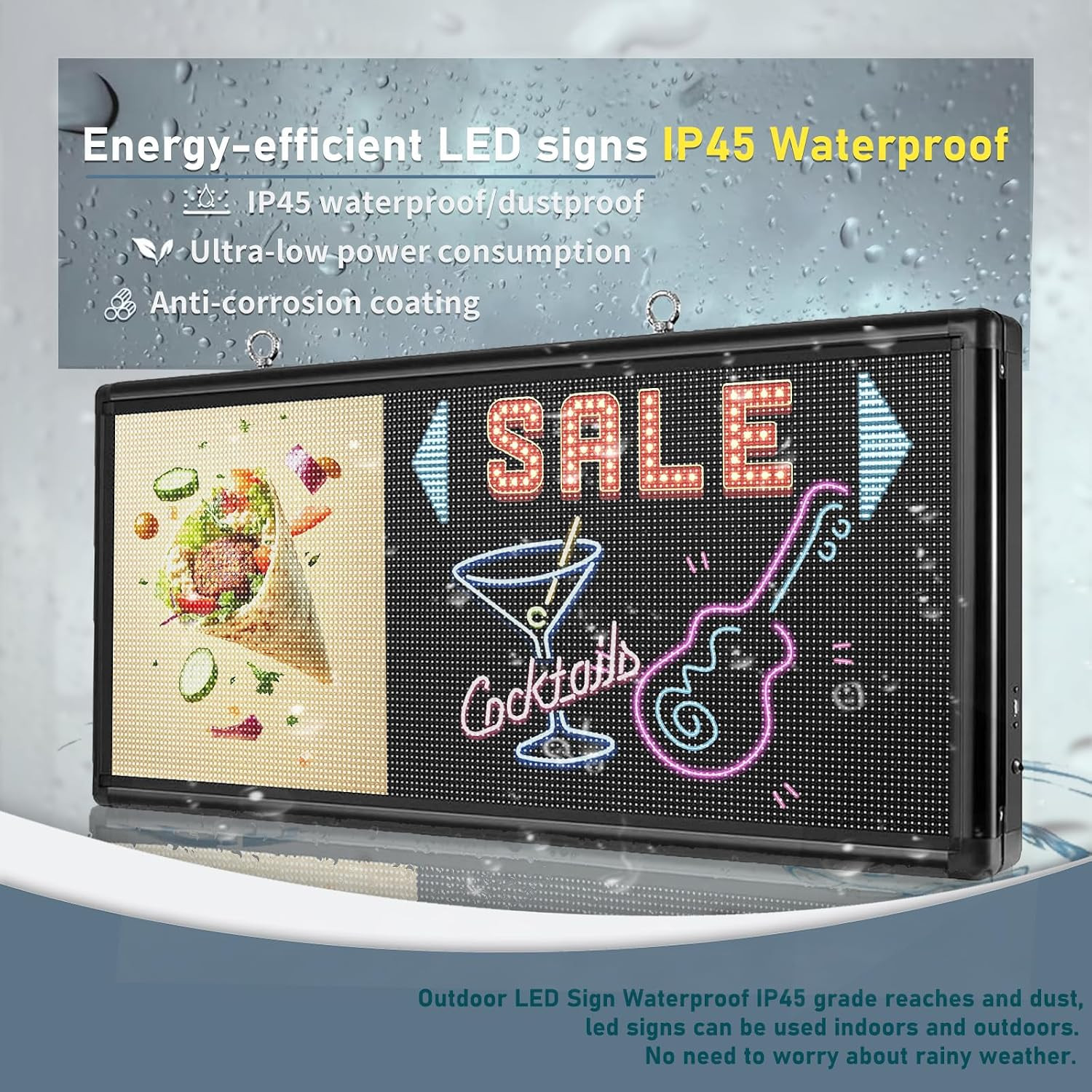 CX P6 Outdoor LED Sign Full Color 40&Prime;X18&Prime; – 6000Nits Ultra-Bright Programmable D