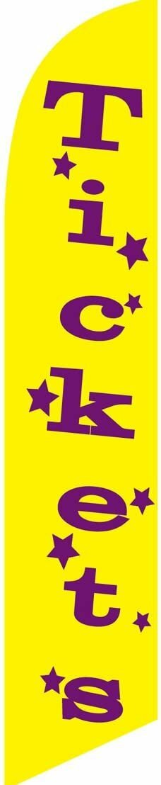 Tickets Feather Banner Swooper Flag for Festivals and Events, Replacement…