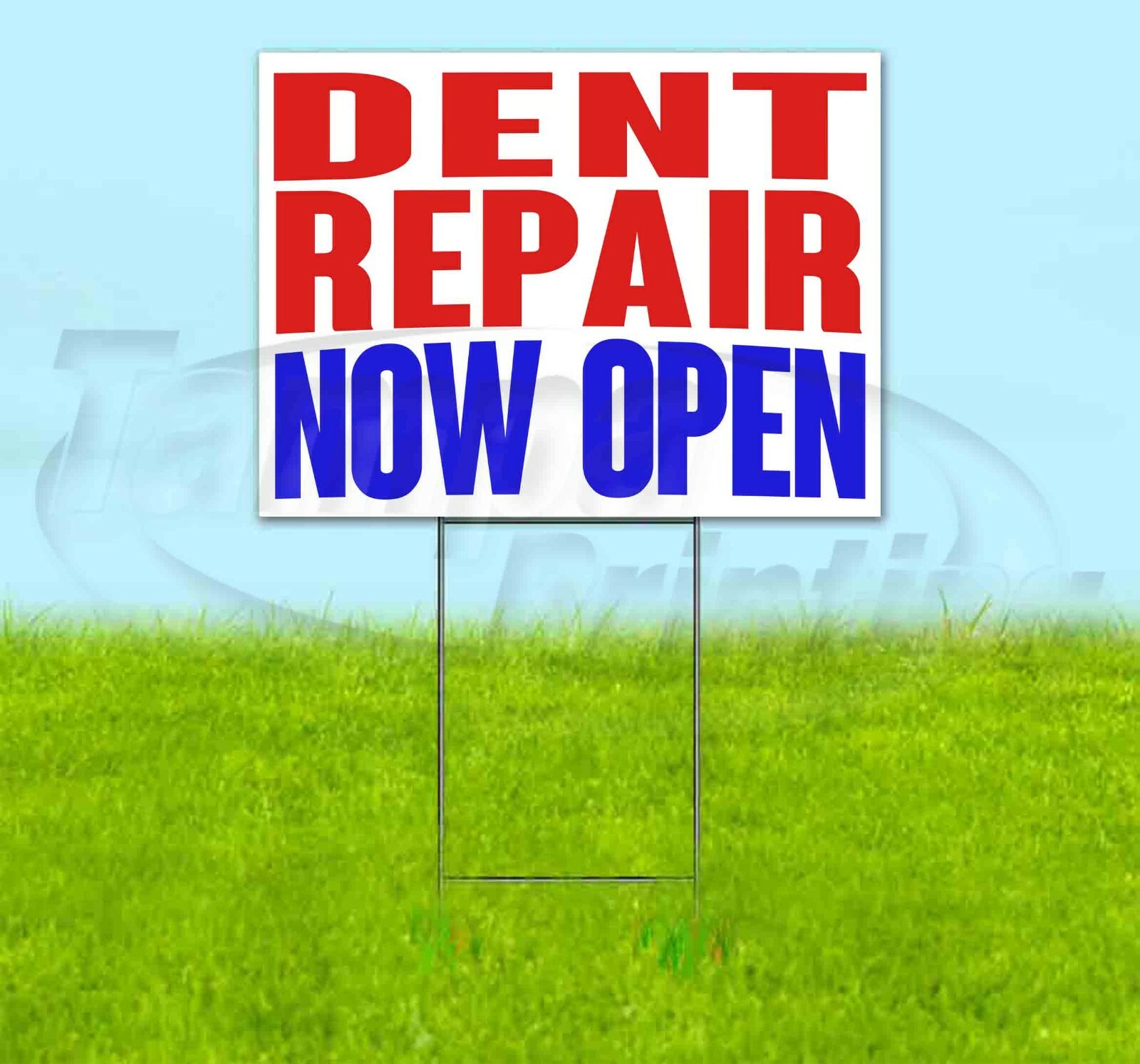 DENT REPAIR NOW OPEN Yard Sign Corrugated Plastic Bandit Lawn Decoration USA