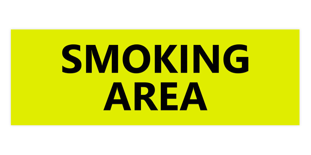 Basic Smoking Area (Yellow / Black) – Small (2 x 6&Prime;)