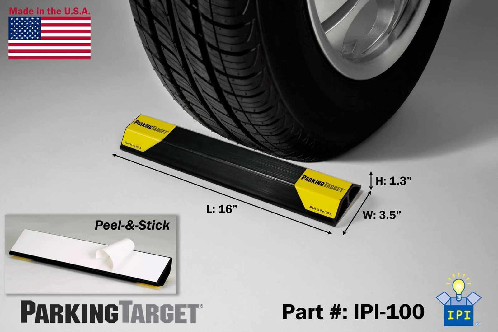 ParkingTarget 16” 1 pcs U.S.A. Garage Heavy Duty Parking Aid Car Stop Indi