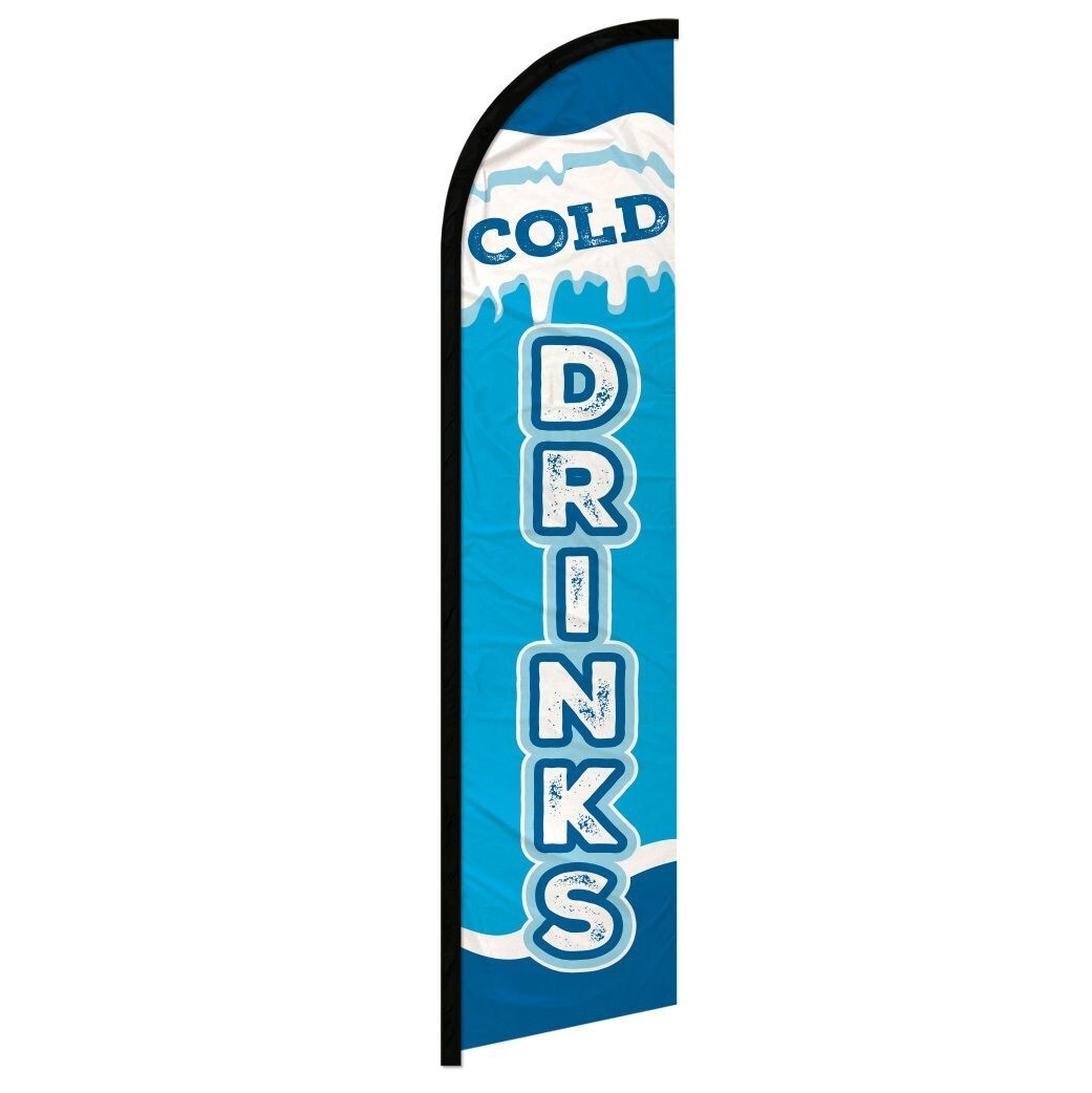 Cold Drinks Windless Advertising Swooper Flag Drinks Service Concessions