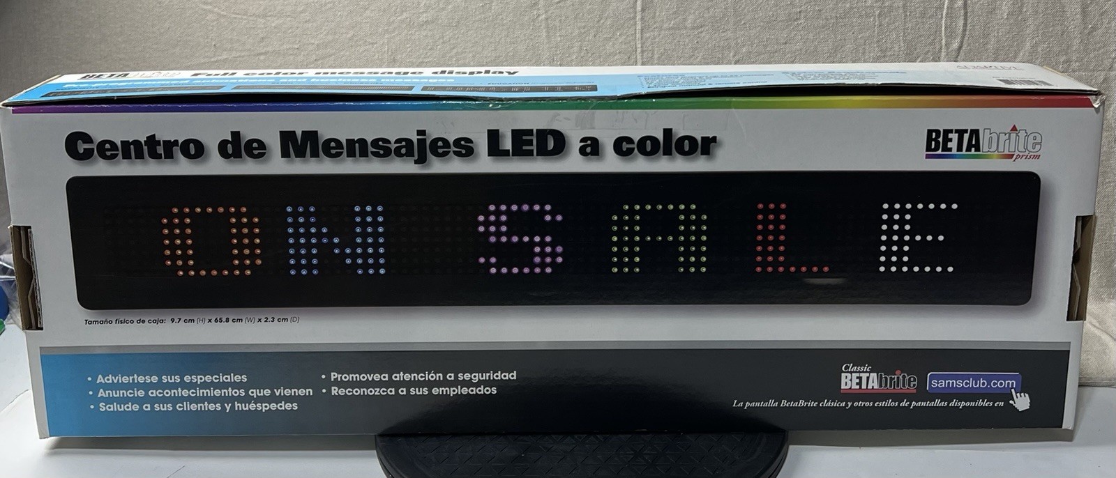 BETA-BRITE 26&Prime; ELECTRONIC COLOR MESSAGE DISPLAY SIGN NEW IN BOX
