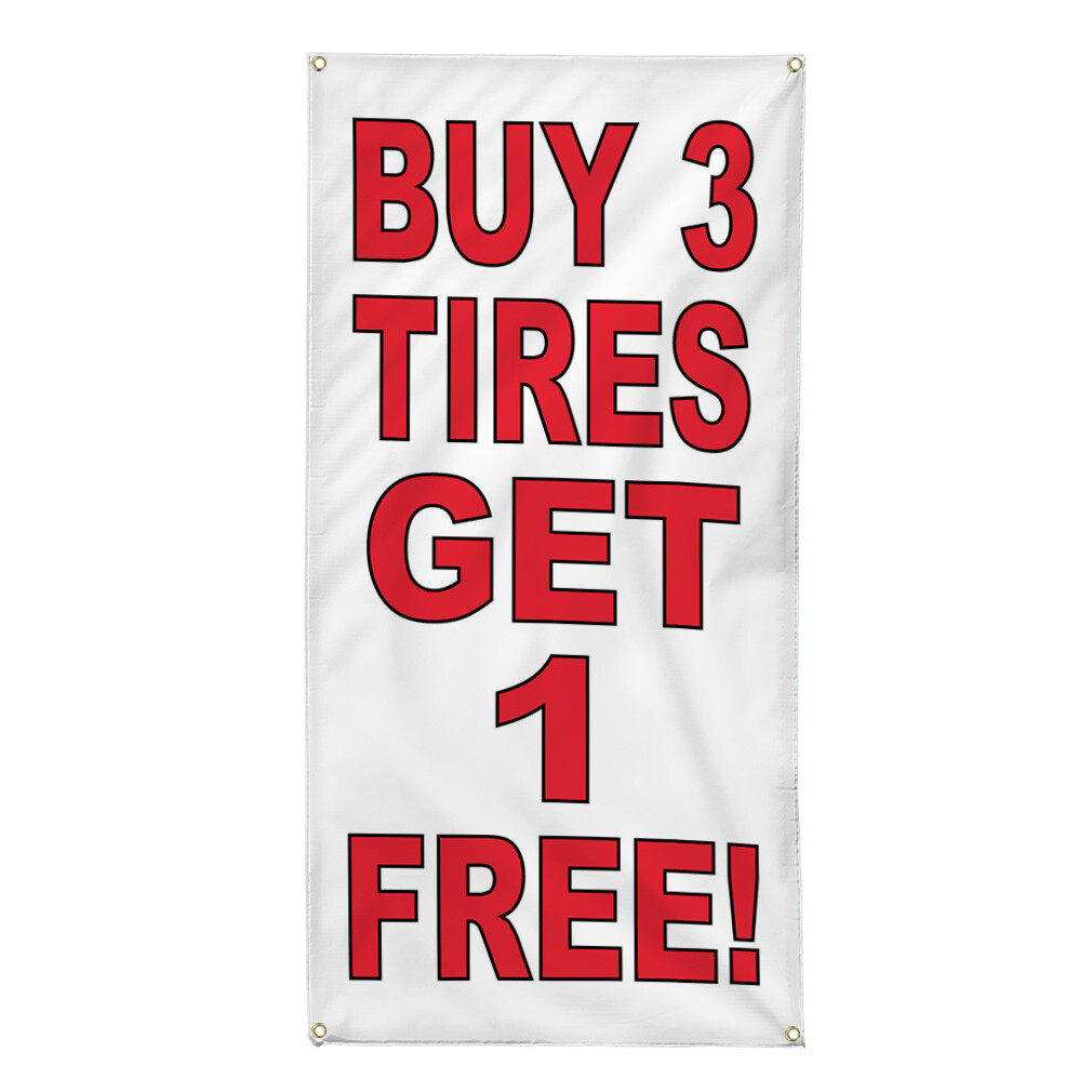 Vertical Vinyl Banner Multiple Sizes Outdoor Weatherproof Industrial Yard Signs
