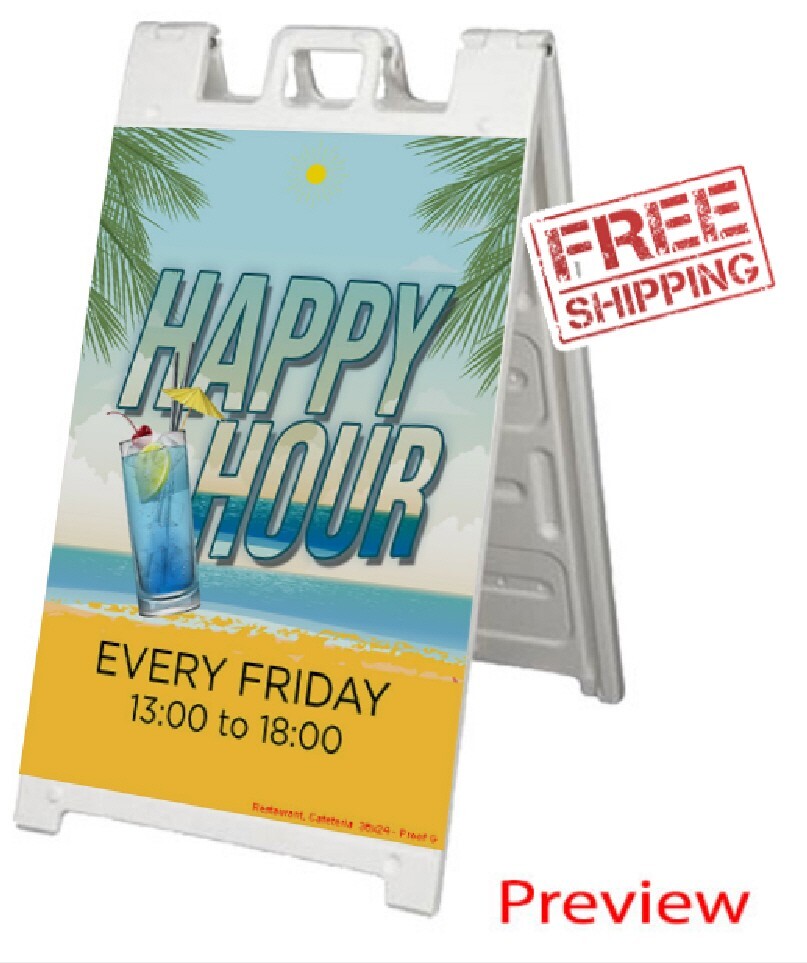 Signicde A-Frame Sidewalk Sign & 2 Plastic Sign Panels 24 »x36 » Custom Printed