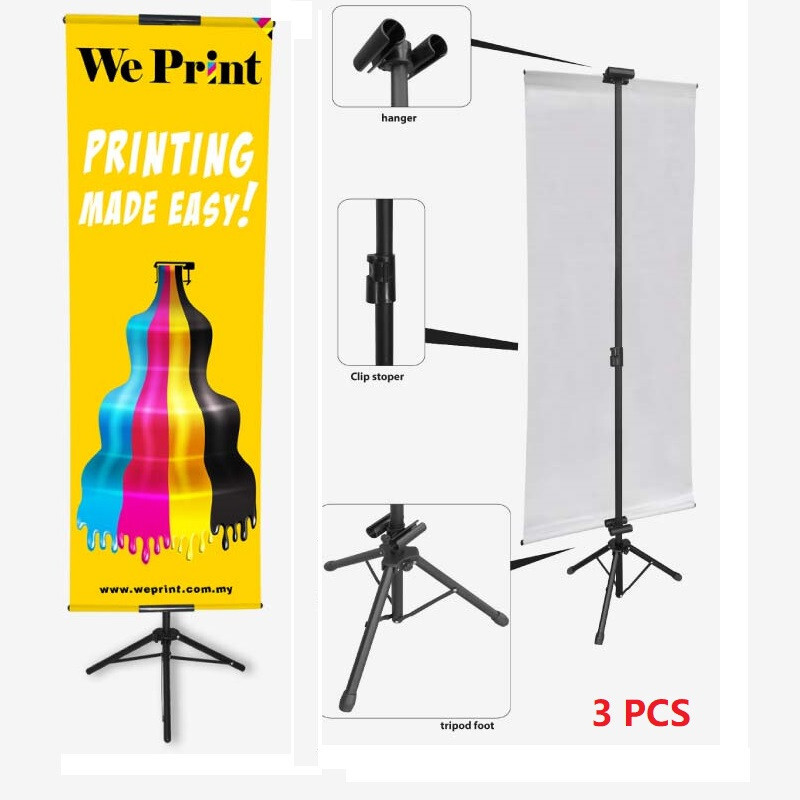 Premium Tripod Banner Display Stand with Carrying Bag 3 PIECES (Frame ONLY)