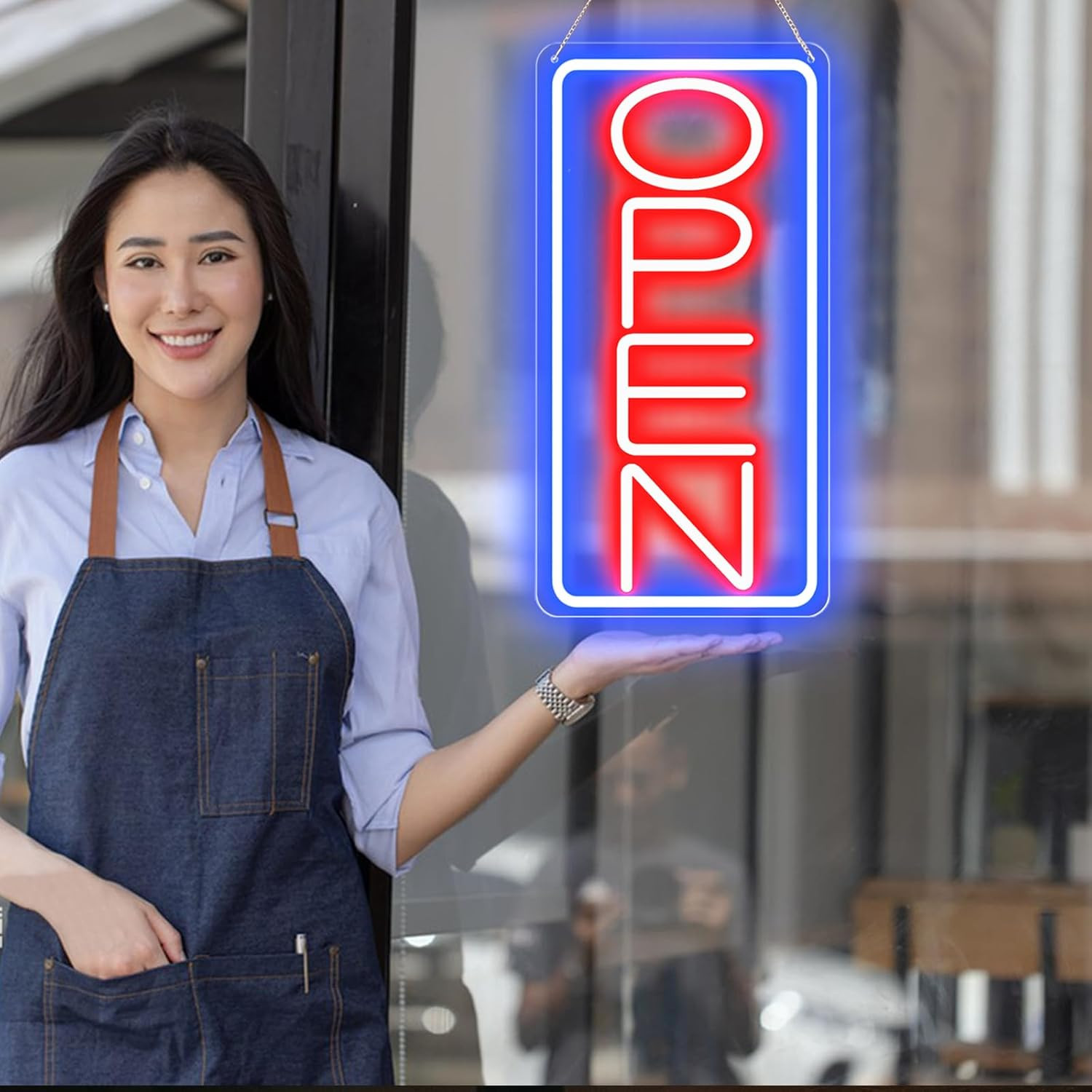 22&Prime; X 11&Prime; Led Neon Open Signs for Business 12V/2A Ultra Bright Led Neon Open Sig