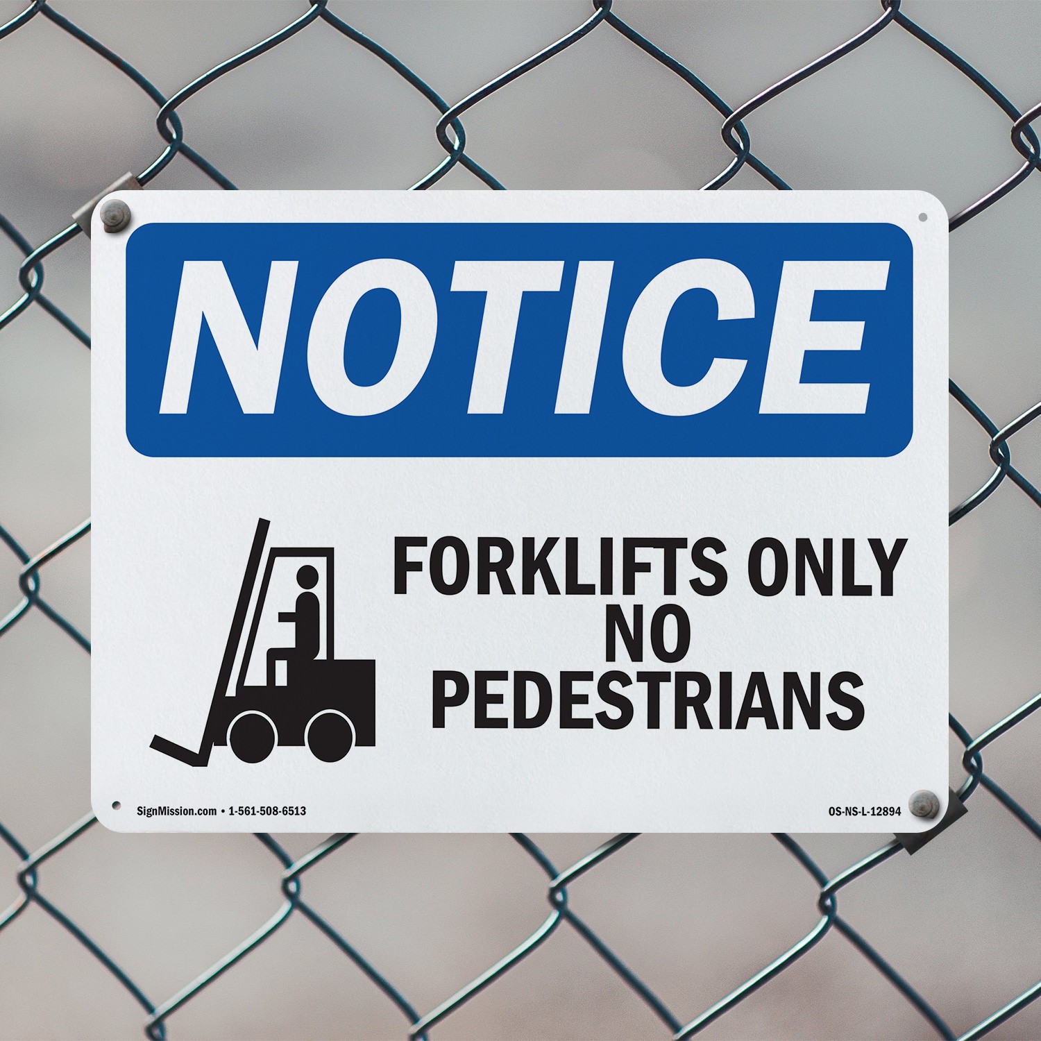 Forklifts Only No Pedestrians OSHA Notice Sign Metal Plastic, Decal 5 or 10 Pack