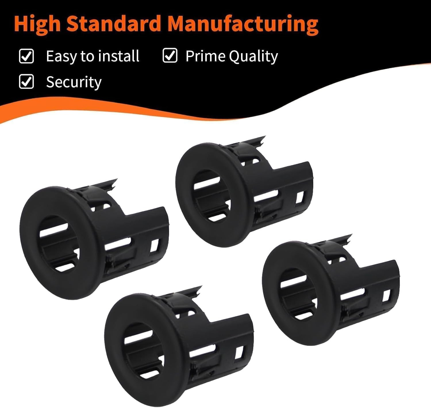 4PCS Parking Sensor Mount Bracket Bezels for 2014-2018 Ram 1500 2019 Classic